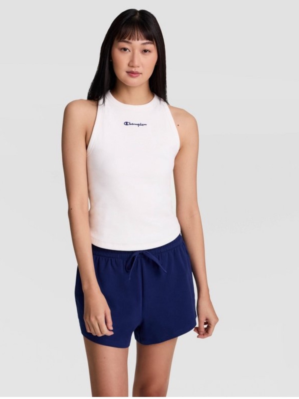 Champion Iconic Ribbed Tank Top-Bright White, Size Small